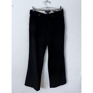 Banana Republic Jackson Fit Womens Black Stretch Pants Size 4P Italy Fabric